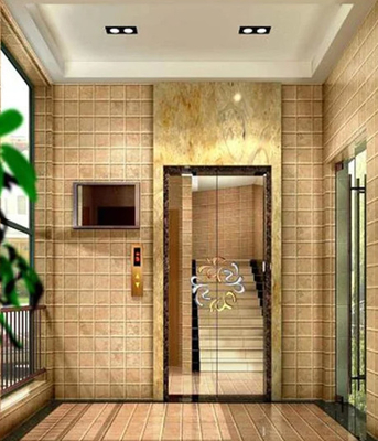 الفولاذ المقاوم للصدأ 304 مصاعد سكنية للمنازل محرك VVVF 2.5m / s