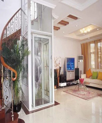 6 أشخاص مصاعد سكنية 630 كجم كابينة مصعد من الفولاذ المقاوم للصدأ