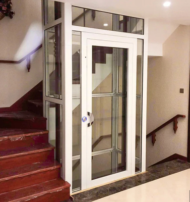 2000KG مصاعد زجاجية تجارية 0.3m / s مصعد هيدروليكي منزلي