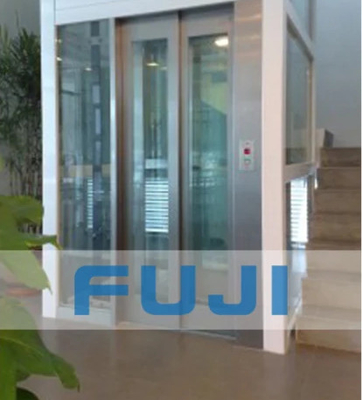 FUJI ISO9001 Panoramic Lift 12 شخصًا لا يوجد مصعد حفرة
