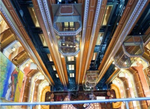 فوجي 5 أشخاص مصعد بانورامي محرك VVVF في السوبر ماركت