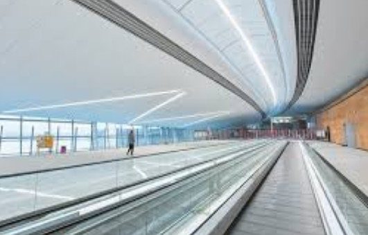 1000mm 0.5m / s Airport Moving Walkway FUJI Passenger Conveyor
