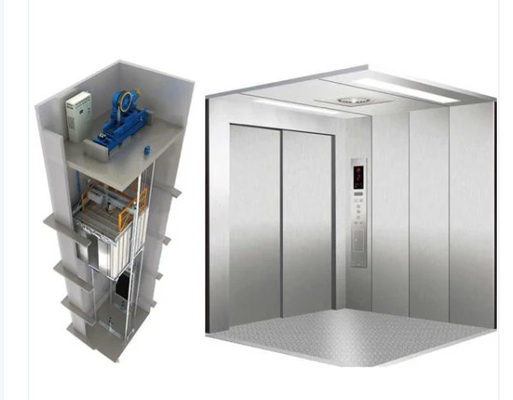 1.0m / s مصاعد الشحن VVVF Control 2000KG Lift مع غرفة الآلة